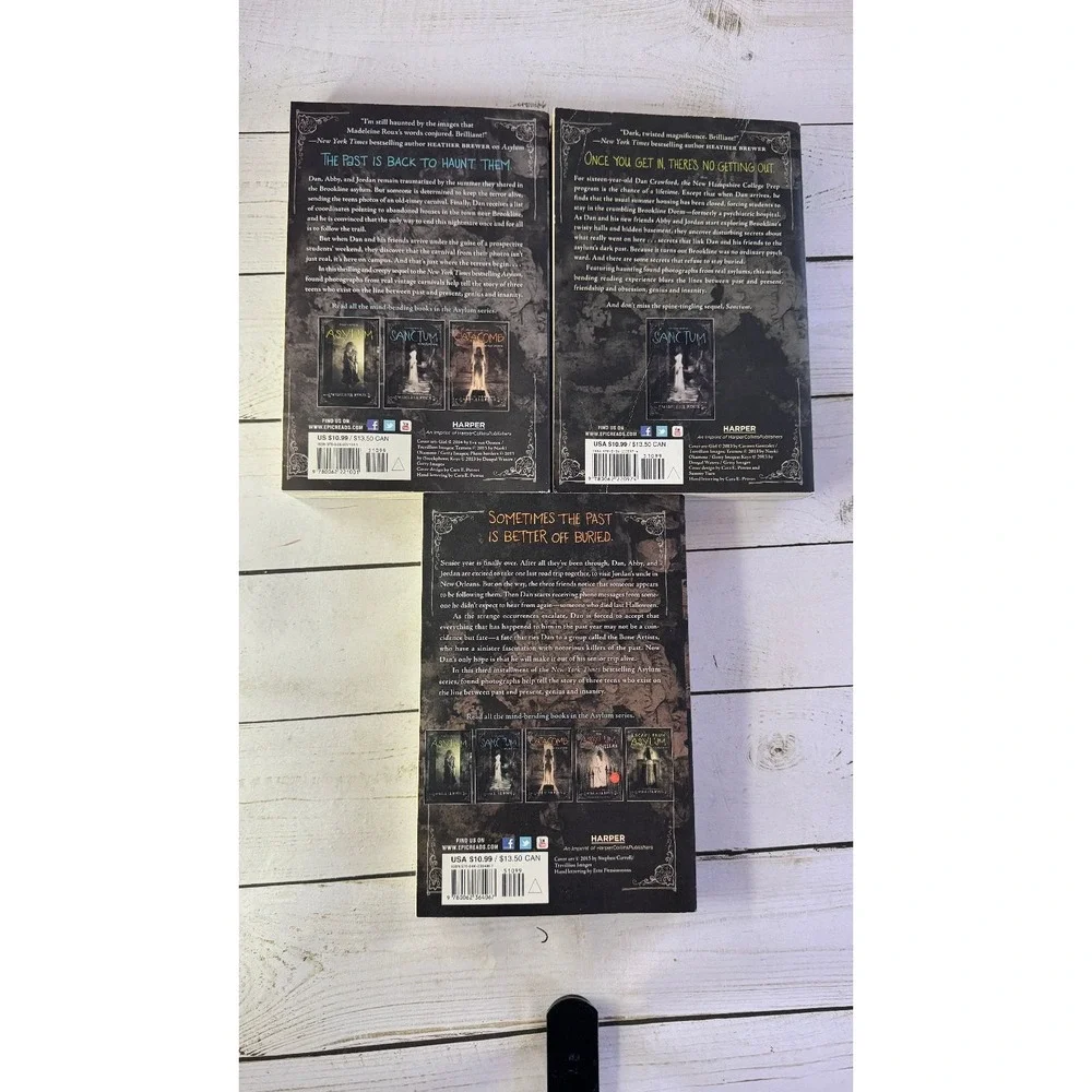 Asylum Series Books 1-3 Madeleine Roux 2014-2016 Horror Thriller HarperCollins